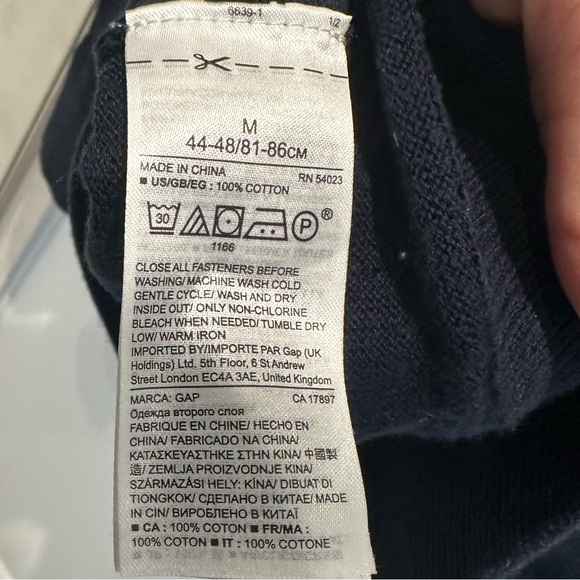 Men’s Gap navy blue quarter zip sweater. 100% cotton! - Picture 4 of 4